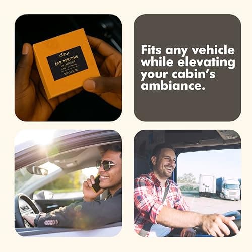 Hanging Car Air Freshener, Teakwood, Leather, Ice, 3 Pack, Essential Oil Car Diffuser, Long Lasting Air Fresheners for Men thumbnail 7