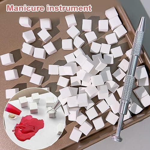 Gradient Nail Sponge,200-pieces Soft Nail Sponges with Grabbing Pen - Professional Manicure Art Beauty Salon Tool for Wife Family Friends Girl Women Girlfriend thumbnail 3