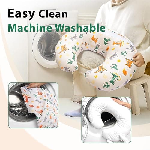 Resylp Nursing Pillow, Breast Feeding Pillows for Women, Removable Cotton Cover with Breathable Firm Fill, Baby Feeding Pillow for 0-12 Months, Breastfeeding Pillows, Machine Washable thumbnail 7
