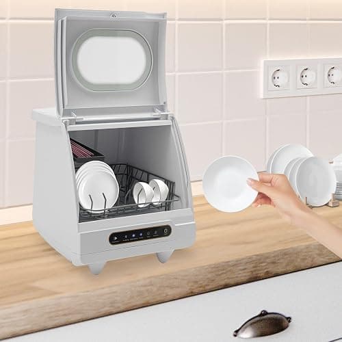 Portable Countertop Dishwasher, Mini Dishwasher, Full Panel Control Dish Washing Machine Portable Compact Dish Washing 5 Wash Programs of 2-6 Sets Dishes with 360° Spray Arms for Small-Sized Houses thumbnail 7