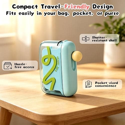 2PCS Automatic Pop-Up Portable Floss Dispenser, Travel Sized Storage Case Pop Up Dispenser for Floss Picks, Floss Pick Dispenser One Touch, On-The-Go Oral Care (Pink+Green) thumbnail 4