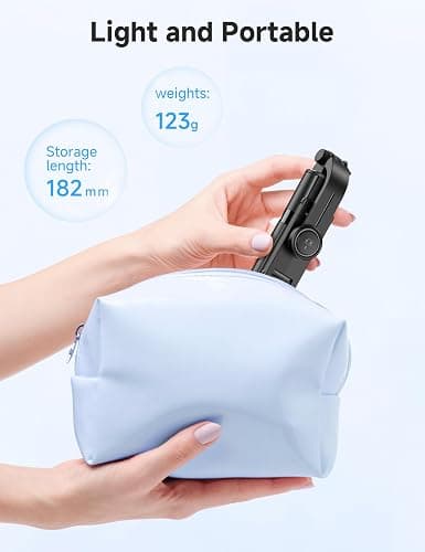 Portable Selfie Stick, 4 in 1 Extendable Phone Tripod Stand with Detachable Wireless Remote & Phone Holder 360° Rotating Mini Travel Tripod Compatible with iPhone 16/15/14/13 Pro/Android/Gopro thumbnail 7