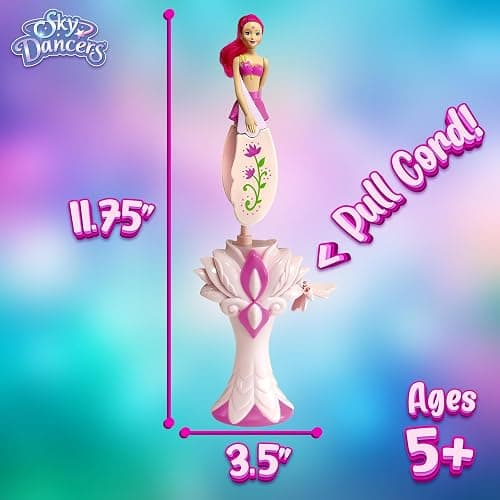 Sky Dancers Flying Doll – Fuchsia Fantasy | Original 90s Throwback Toy That Really Flies | Pull-String Powered, No Batteries Needed | Magical Gift for Girls & Boys Ages 6+ thumbnail 5