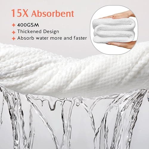 YFONG 2 Pack Microfiber Hair Towel Wrap for Women, Super Absorbent Quick Dry Hair Turban for All Hair Style Anti Frizz, Large Hair Drying Towel with Button thumbnail 2