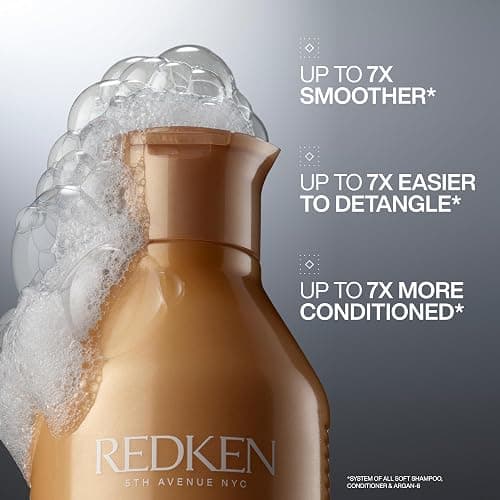 REDKEN All Soft Shampoo and Conditioner Set for Dry Hair, With Argan Oil, Intense Softness and Shine thumbnail 3
