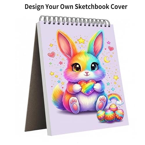 Soucolor 9" x 12" Aesthetic Sketch Book, 1-Pack 100 Sheets School Supplies Cute Sketchbook for Women, Japanese Stationary Sketching Supplies for Kids Teen Girl Gifts Birthday Gifts, Pastel Purple thumbnail 2