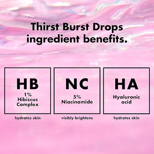 e.l.f. SKIN Thirst Burst Drops, Serum For A Radiant Complexion Instantly & Over Time, Made With Hyaluronic Acid, Vegan & Cruelty-Free thumbnail 7