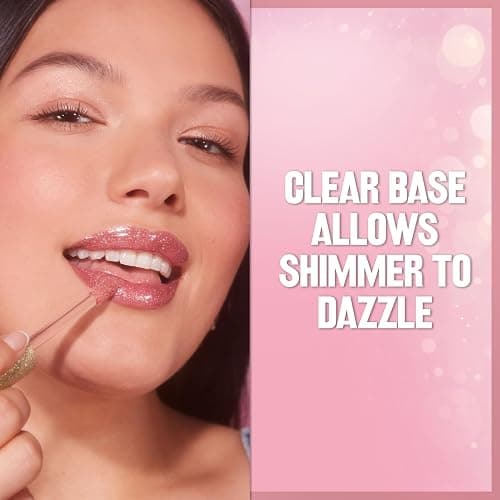 Revlon Super Lustrous Glimmer Gloss, Non-Sticky Lip Gloss, High-Shine Finish, Plant-Based Glitter, 002 Pink Prisma, 0.13 fl oz thumbnail 9