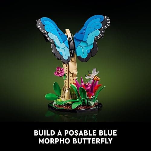 LEGO Ideas The Insect Collection, Fun Gift for Nature Lovers, with Life-Size Blue Morpho Butterfly, Hercules Beetle and Chinese Mantis Display Models, Bug Building Set and Nature Décor, 21342 thumbnail 3