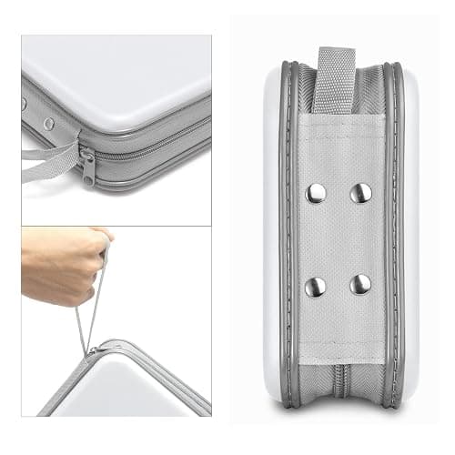 Siveit CD/DVD Cases 40 Capacity Disc Storage Binder for Car(White) | Holders Wallet Hard Plastic CD/DVD Case for Car Home Office Travel thumbnail 4