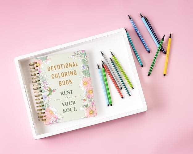 Rest For Your Soul: Devotional Adult Coloring Book (77 Daily Devotions and Coloring Pages to Restore Your Spirit) – The Perfect Gift for Christian Women (Faith Inspired Creativity) thumbnail 3