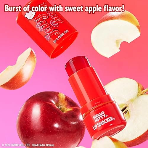 Lip Smacker Hello Kitty So Jelly Lip & Cheek Tint, Moisturizing Sheer & Buildable Color, Fun Bouncy Jelly Texture, Sweet Apple Flavor - Apple - Apple thumbnail 2