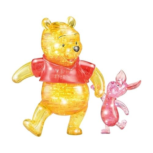 BePuzzled, Disney Winnie The Pooh and Piglet Original 3D Crystal Puzzle, Perfect for Puzzlers Ages 12 and Up, Challenging to Complete and Beautiful to Display, Collect Them All