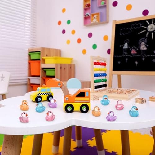 Civaner 60 Pcs Tiny Squeeze Mini Duck Stress Relief Cute Fidget for Adults Birthday Party Easter Egg Filler and Easter Basket Stuffer Gift thumbnail 2