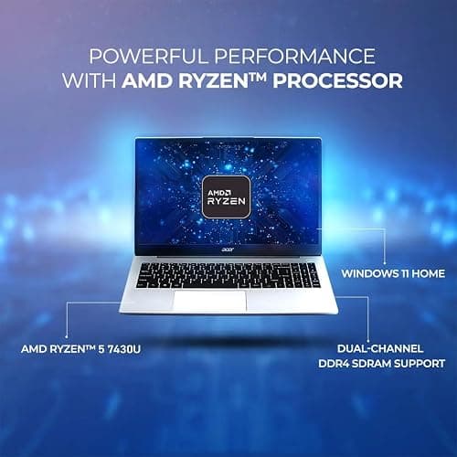 acer Aspire 3 Premium Slim Laptop Computer with Backlit Keyboard - AMD Ryzen 5 7430U CPU - 16GB RAM - 512GB SSD - 15.6" FHD Display - Fast Wi-Fi 6 - Webcam - Copilot AI Chat - Windows 11 Pro thumbnail 2