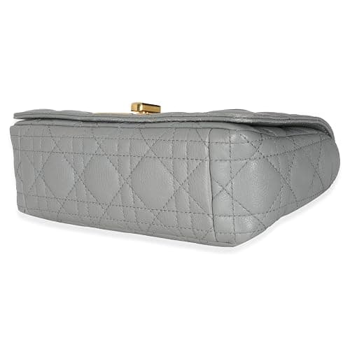 Dior, Pre-Loved Blue Supple Calfskin Small Caro Chain Bag, Blue, Gray thumbnail 8