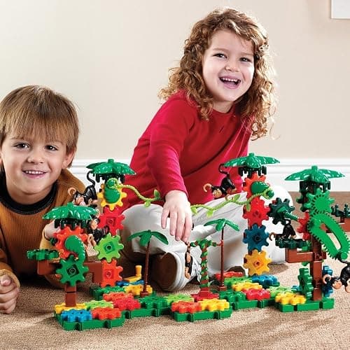 Learning Resources Gears Movin' Monkeys Building Play Set, STEM Activities, Fine Motor Skills, Toddler Explorer Kit, Science and Construction, Boys and Girls Gifts, Ages 5 and Up thumbnail 2