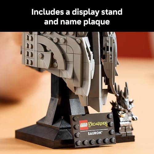 LEGO Icons The Lord of The Rings: Sauron's Helmet - Building Set for Adults, Ages 18+ - Bedroom, Home Office, Book Shelf Decor - W/Sauron Minifigure - Gift for Birthdays - 11373 thumbnail 4