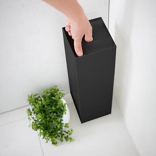 Yamazaki 7851 TOWER Toilettenpapierspender, schwarz, Stahl, minimalistisch, 11.5 x 11.5 x 38.5 cm thumbnail 6