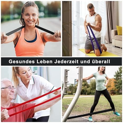 Resistance Band, 100% Latex Widerstandsband, Einzelpackung Gymnastikband, Widerstandsband Krafttraining Fitnessband Gummiband Sport für Muskelaufbau, Yoga, Pilates, Krafttraining thumbnail 6