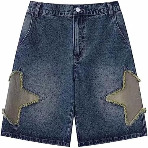Gecagal Unisex Denim Shorts Baggy Jorts Y2K Streetwear Fashion Jorts Casual Loose Grunge Harajuku Jeans Shorts - Image 1
