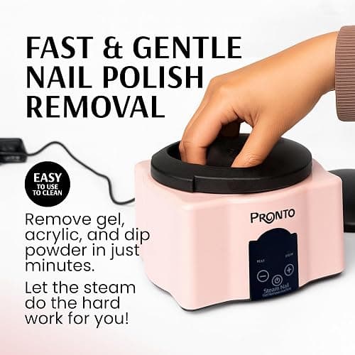 Pronto Electric Nail Soaking Bowl, Nail Steamer for Acrylic, Dip and Gel Removal, Acetone Steamer Nails Soak Off and Nail Polish Remover Machine for Gel Nail Polish Acrylic Steamer Remover, Pink thumbnail 2