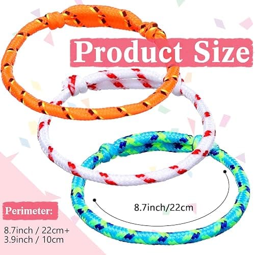 Remerry 168 Pcs Friendship Bracelets Adjustable Woven Rope Bracelets Bulk Graduation Ceremony Prom Class of 2026 Birthday Party Favors & Goodie Bag Stuffers, 8 Assorted Colors(Neon Colors) thumbnail 6