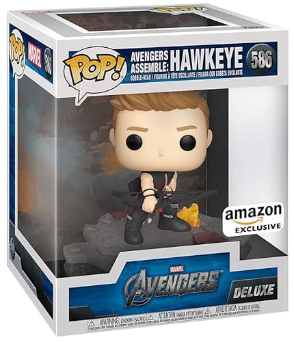 Funko Pop! Deluxe Marvel: Avengers Assemble Series - Hawkeye, Amazon Exclusive, Figure 3 of 6 - Hawkeye thumbnail 2