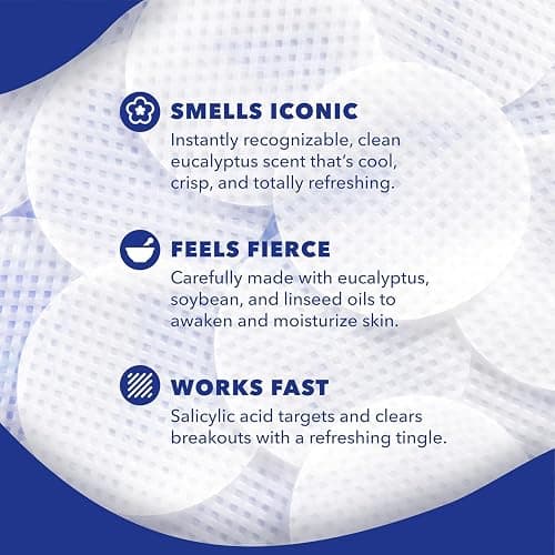 Noxzema Travel-Friendly Face Cleanser + Ultimate Clear Anti-Blemish Pads | Travel-Size Cream Cleanser + 90 Pads with 2% Salicylic Acid, Eucalyptus Tingle, Dermatologist-Tested thumbnail 7