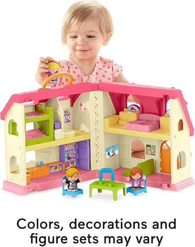Fisher-Price Little People Toddler Toy Surprise & Sounds Home Musical Playhouse with Figures & Accessories for Pretend Play Kids Ages 1+ Years (Amazon Exclusive) thumbnail 3