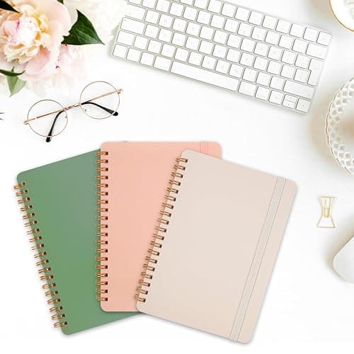 1. Utron 3 PCS Small Spiral Notebook 5x7, Notebooks for Note Taking, Morandi Spiral Journal Notebook, Work Notebook Small Notebooks 5x7 with Strap, Cute Notebooks for Women 70 Sheets/Note Books thumbnail 3