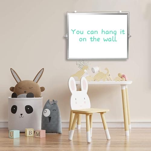 GMAOPHY Dry Erase White Board, 16inX12in Large Magnetic Desktop Whiteboard with Stand, 10 Markers, 4 Magnets, 1 Eraser, Portable Double-Sided White Board Easel for Kids Memo to Do List Desk School thumbnail 5