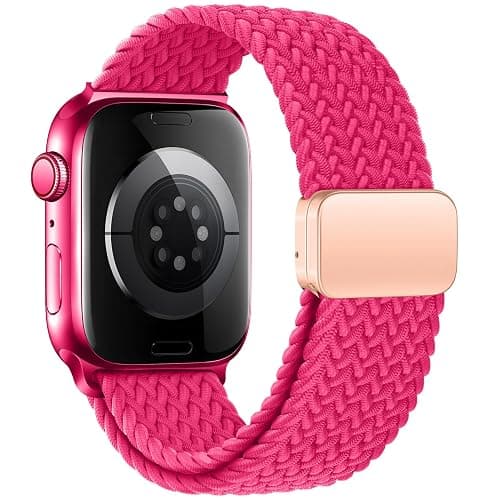 Qimela Sport Loop Compatible with Apple Watch Band 38mm 40mm 41mm 42mm 44mm 45mm 46mm 49mm for Women Men,Magnetic Strap Stretchy Braided Wristband for iWatch Series 11 10 9 8 7 6 5 4 SE Ultra 3 2 1 thumbnail 2