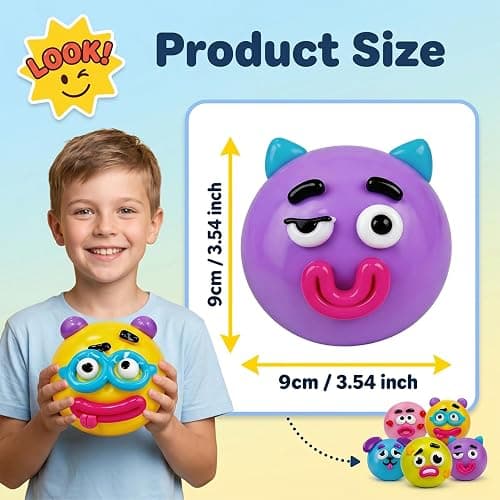 New Dog Face Swap Soft Slow Rising Squishy Toy, Cute Sensory Fidget Squeeze Toy, Stress Anxiety Relief Decompression Squishies for Adults Kids (E: Yellow) thumbnail 5