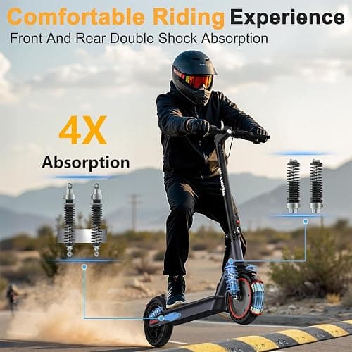 WERHY 10 Inches Electric Scooter, 500W Powerful Motor & 22 MPH Top Speed, 22-28Miles Long Range, Folding E Scooter with Dual Braking for Adults thumbnail 5