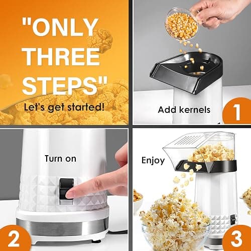 Oil-Free Popcorn Machine – Quick Popcorn in 2-3 Minutes, 4.5 Quart thumbnail 5