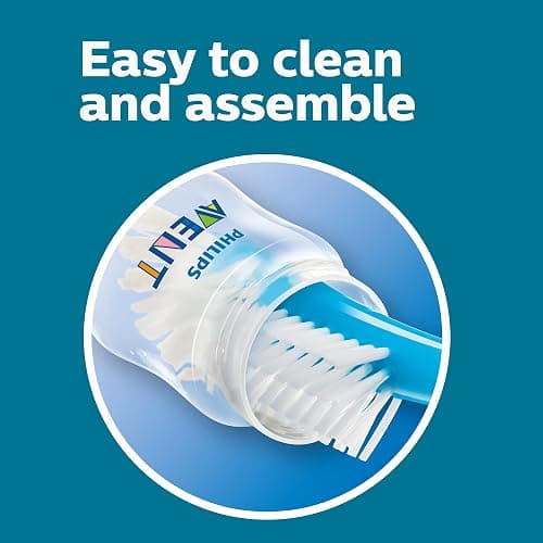 Philips Avent Anti-Colic Baby Bottles, 11oz, with Flow 3 Nipples, 3m+, 4pk, Clear, SCY106/04 thumbnail 5
