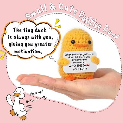 MBL Christmas Stocking Stuffers for Women - Emotional Positive Inspirational Support Small Funny Gag Crochet Duck Pickle Birthday Xmas for Men for Coworker Boss Colleges Her Him Friend thumbnail 2