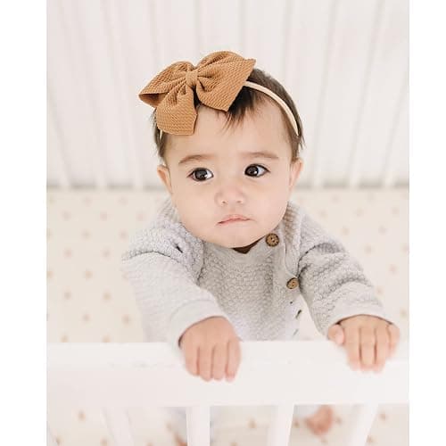 Prohouse 30 Pcs Hair Bows for Baby Girls, 4.5 In Baby Nylon Headbands | Soft Stretch Nylon Headbands, Gentle Fit for Newborns, Infants & Toddlers, Handmade Hair Accessories (Multicolors) thumbnail 4