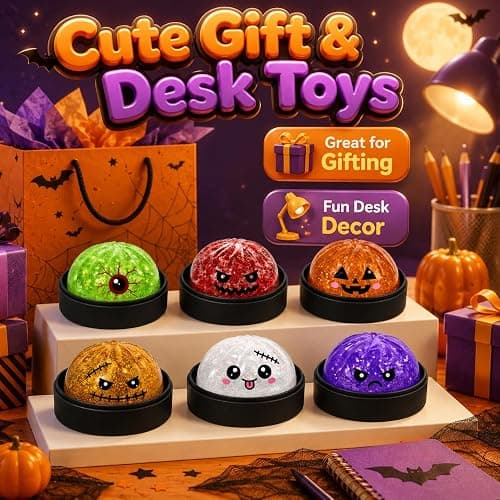 6PCS Halloween Squeeze Toys for Audlts,Halloween Party Favors Halloween Treat Bags Gifts,Desk Toys thumbnail 3