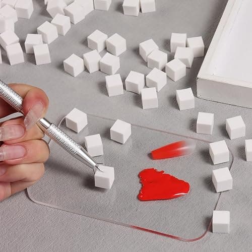Fcozpjk Soft Sponges with Grabbing Pen for Ombre and Aura Nail Art with Brush, Professional Manicure Nail Art Tools Accessories Supplies, 100 Pieces thumbnail 5