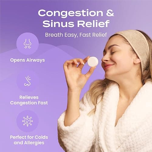 Body Restore Shower Steamers Aromatherapy 15 Pack - Christmas Stocking Stuffers, Birthday Gifts for Women, White Elephant, Relaxation, Self Care for Men - Lavender thumbnail 3