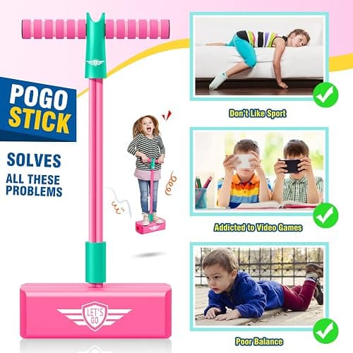 CUUGO LET'S GO! CG Jumping Promotes Growing Taller- Pogo Stick Foam Pogo Jumper for Kids, Toys for 3-12 Year Old Boys Girls Outdoor Toys Indoor Toys Fun Gifts Christmas Stocking Stuffers Gifts thumbnail 5