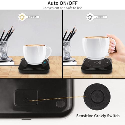 Coffee Mug Warmer, Smart USB Coffee Cup Warmer with Pressure-Induced Auto On/Off, Coffee Accessories for Home Office Desk thumbnail 4
