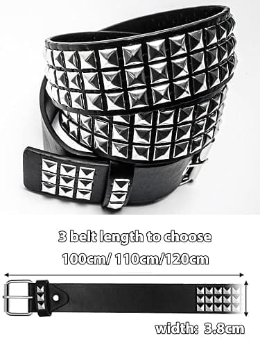 Punk Studded Belt for Women Rock Threads Goth Stud Pyramid Gothic Clothing thumbnail 2