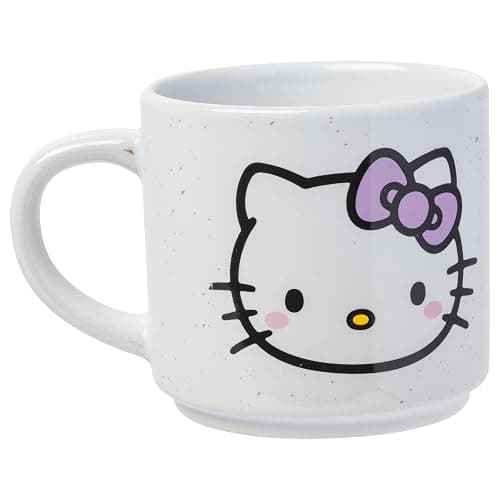 Silver Buffalo Sanrio Hello Kitty Faces and Hearts 4pc Ceramic Mug Stack Set, 10 Ounces thumbnail 10