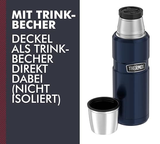 Thermos 4003.205.047 King - Termo (acero inoxidable), acero inoxidable, azul medianoche, 0,47 L thumbnail 6