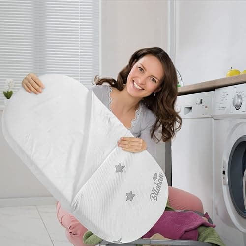 Biloban Bassinet Mattress Pad Topper 30" x 15" x 1"(Fisher), Waterproof Breathable Soft Bassinet Mattress Pad Topper thumbnail 2