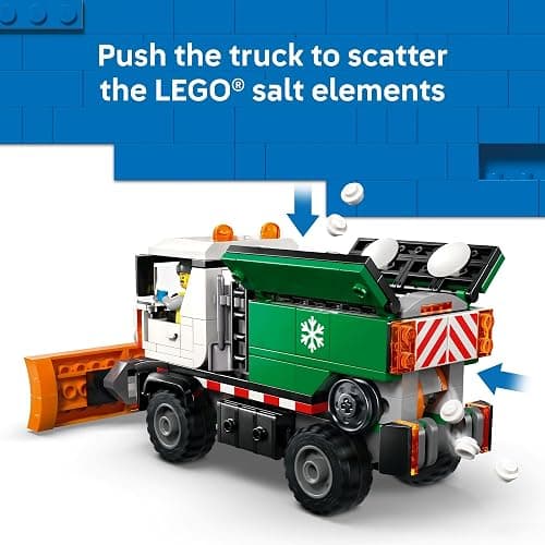 LEGO City Snowplow Truck Building Toy for Kids - Pretend Play Vehicle for Boys & Girls, Ages 5+ - Toy Truck W/Movable Plow & Driver Minifigure - Gift Idea for Birthdays - 60490 thumbnail 5
