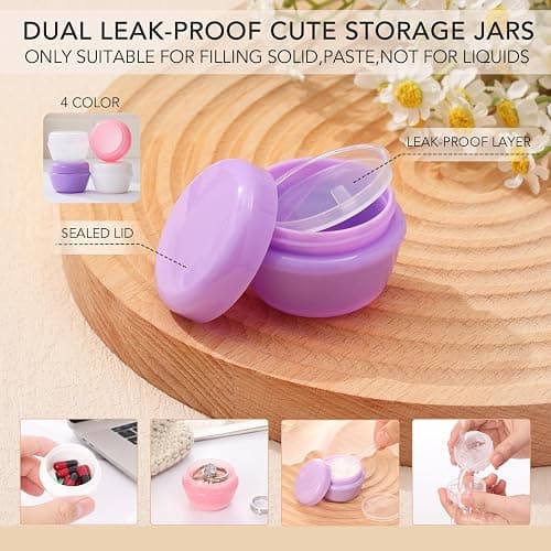 Muslish 21 Pack Travel Bottles for Toiletries, Leak-Proof TSA Compliant Silicone Travel Size Containers for Shampoo and Conditioner, BPA Free with Toiletry Bag (Cream) thumbnail 4